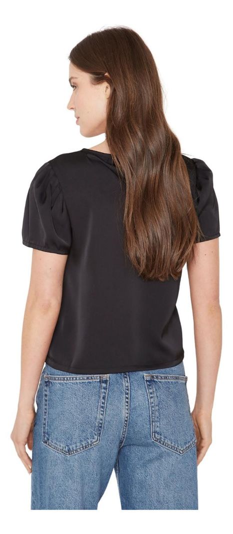 Blusa Olivia Satin Negra Jacinta Tienda-3