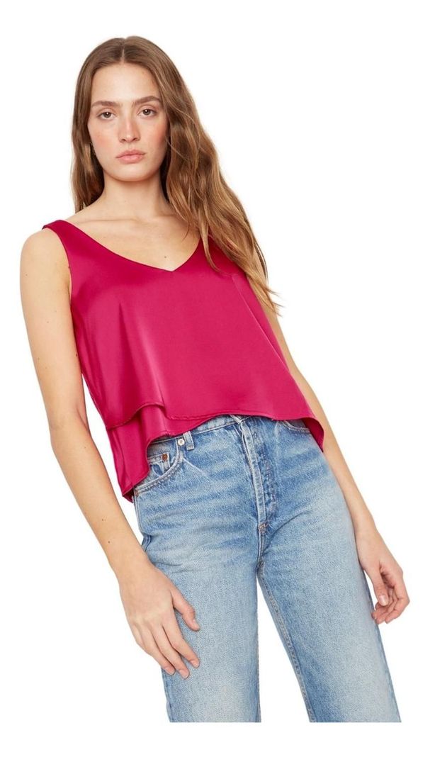 Polera Sara Sin Mangas Satin Fucsia Jacinta Tienda-4