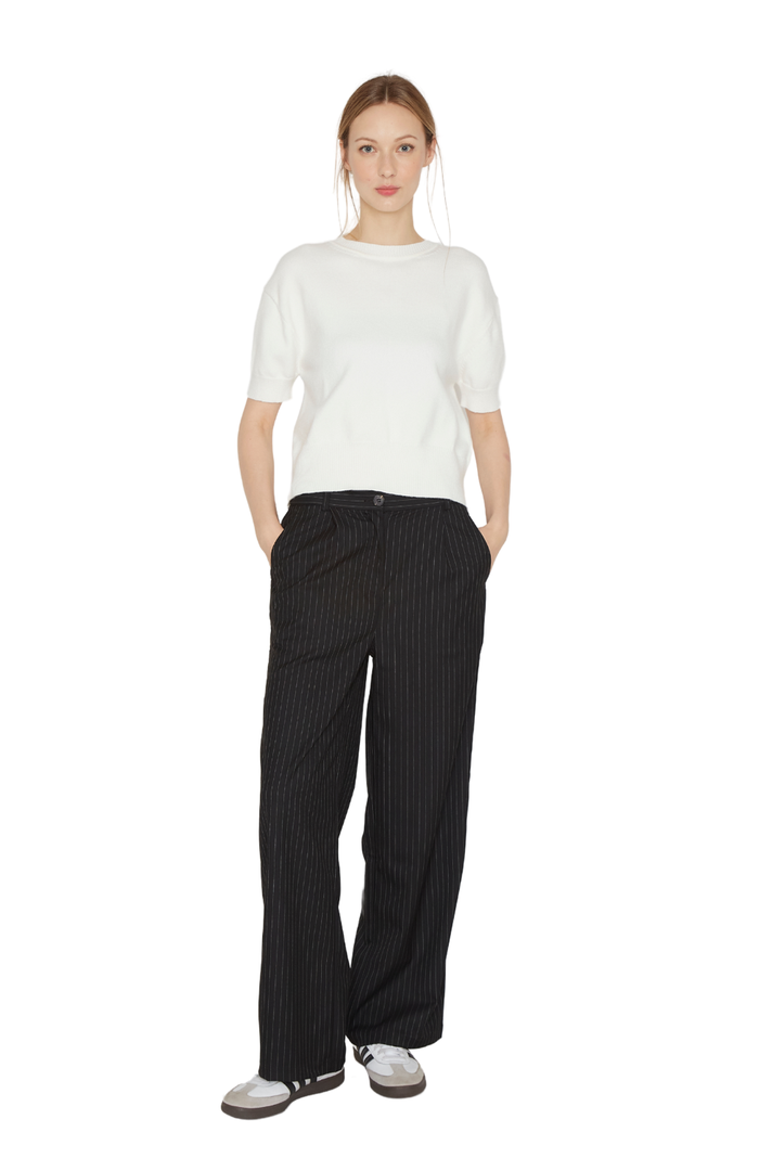 Pantalón Porter líneas negro Jacinta Tienda-0