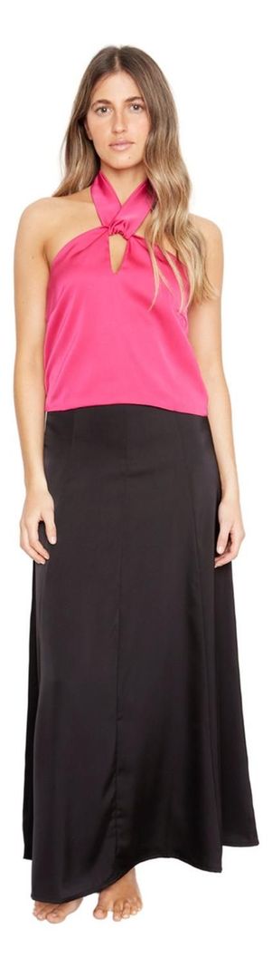 Blusa Elisa Satin Fucsia Jacinta Tienda-6