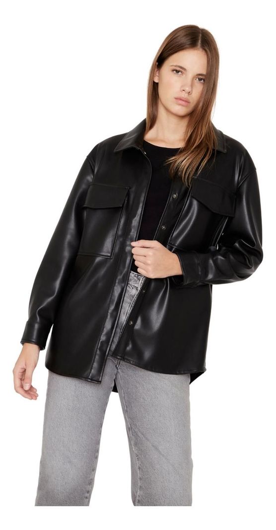 Camisa Tokio Oversize Negra Jacinta Tienda-2