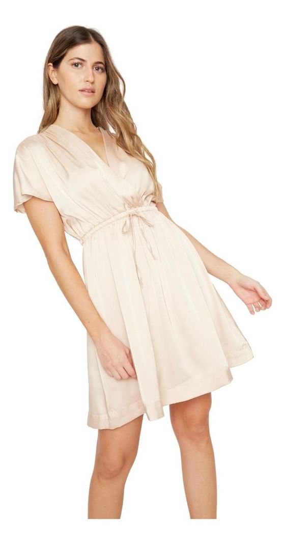 Vestido Luci Satin Dorado Jacinta Tienda-5