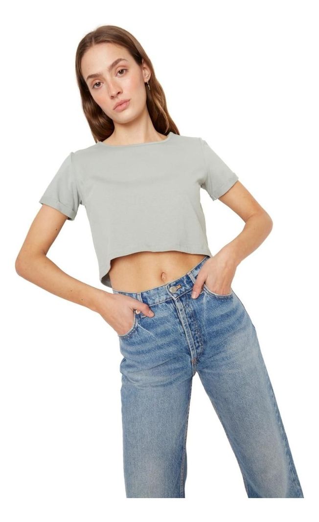 Polera Gracia Manga Corta Iii Verde Jacinta Tienda-1