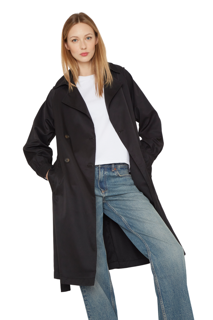 Trench Coat Porter negro Jacinta Tienda-2