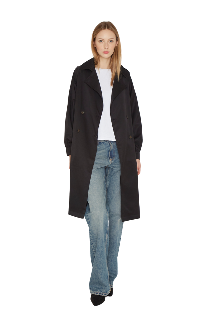 Trench Coat Porter negro Jacinta Tienda-3