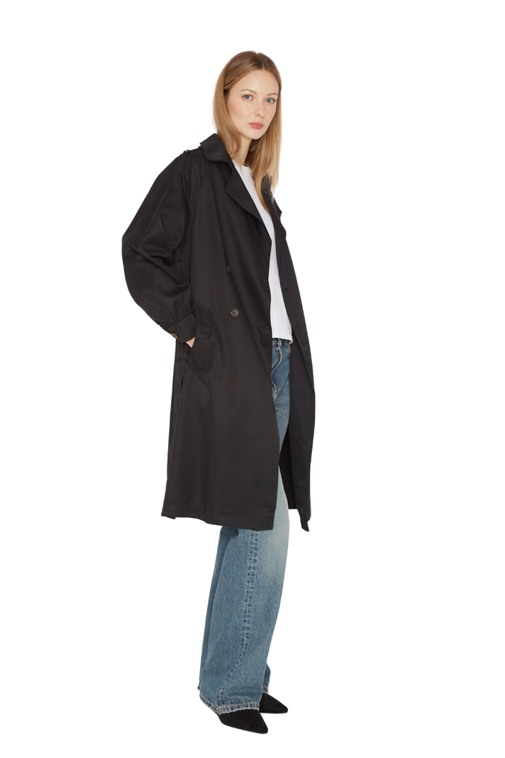 Trench Coat Porter negro Jacinta Tienda-4