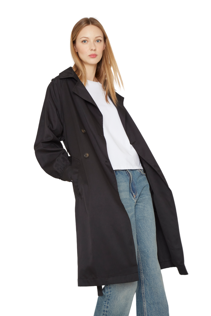 Trench Coat Porter negro Jacinta Tienda-5