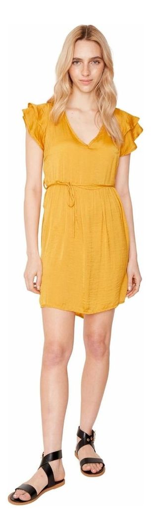 Vestido Anna Corto Amarillo Jacinta Tienda-0