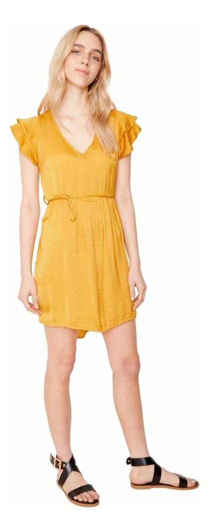 Vestido Anna Corto Amarillo Jacinta Tienda-1