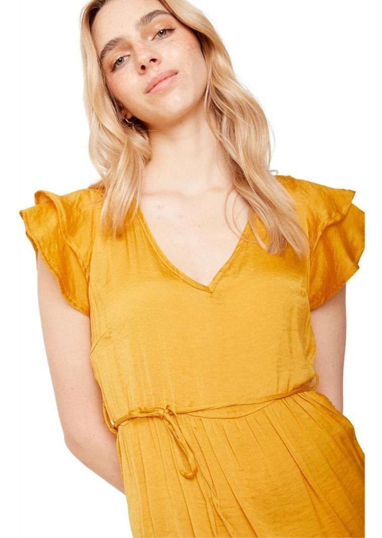 Vestido Anna Corto Amarillo Jacinta Tienda-5
