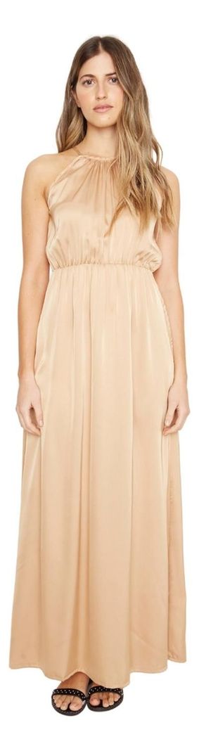 Vestido Renata Satin Dorado Jacinta Tienda-0