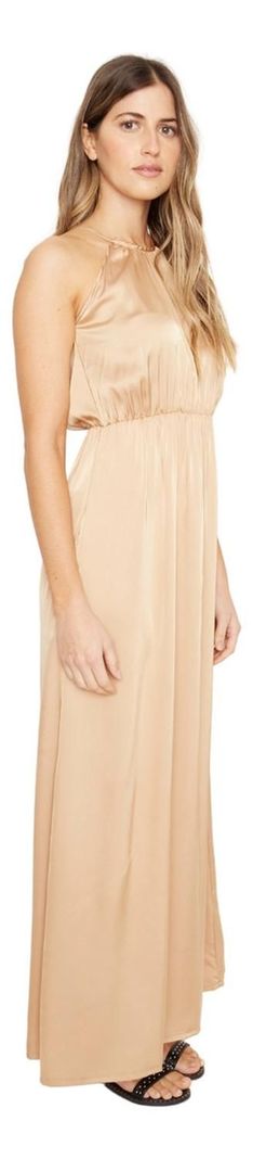 Vestido Renata Satin Dorado Jacinta Tienda-1