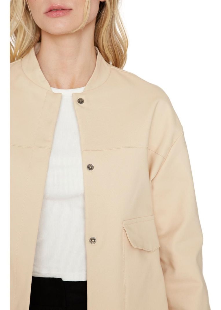 Chaqueta Bomber Manga Larga Crudo Jacinta Tienda-4