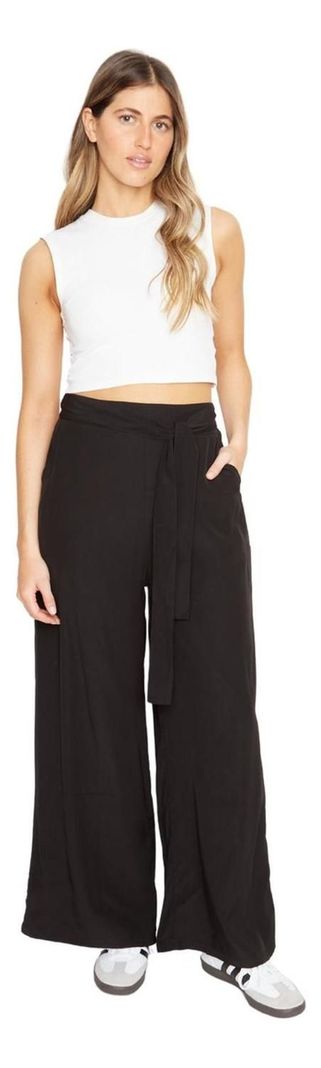 Pantalon Greta Largo Iii Negro Jacinta Tienda