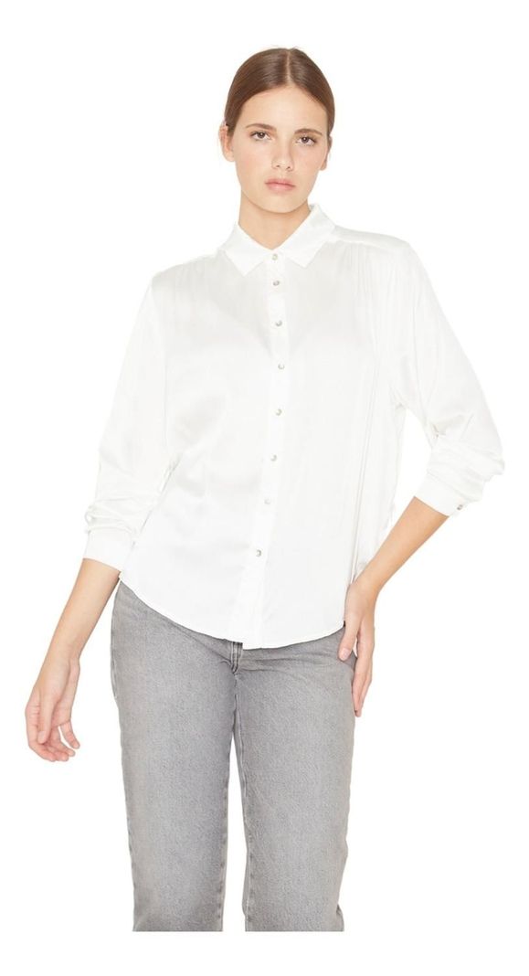 Blusa Sara Satin Blanca Jacinta Tienda-0