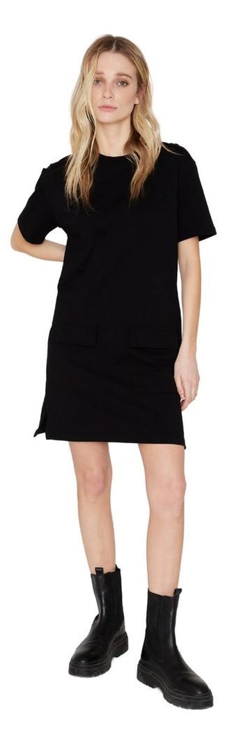Vestido Cargo Negro Jacinta Tienda-2