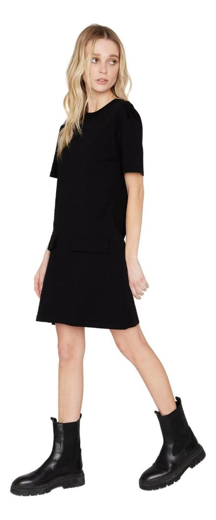 Vestido Cargo Negro Jacinta Tienda-6