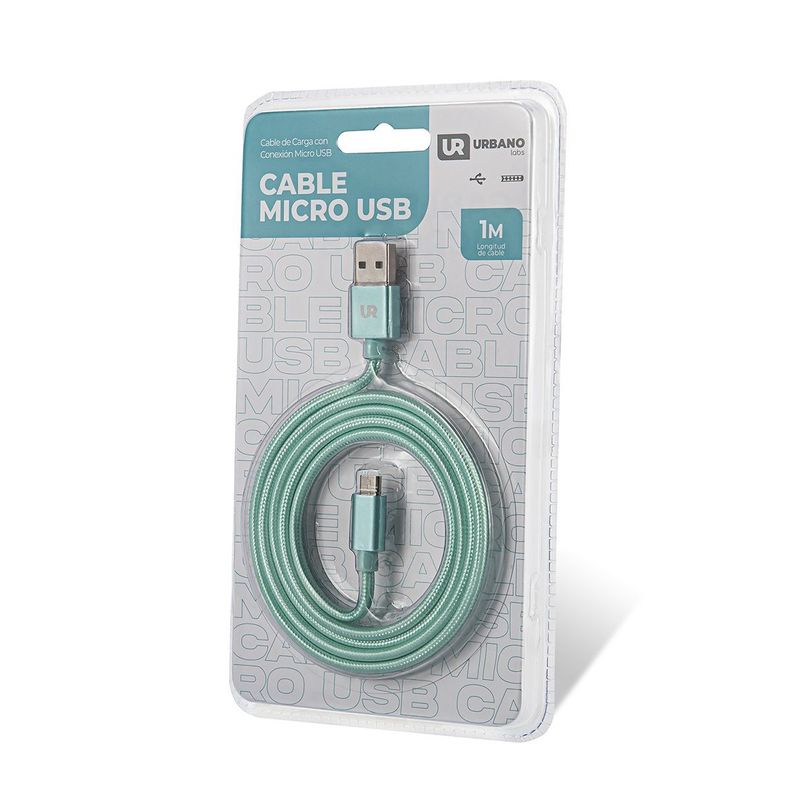 Cable Micro USB 1 Metro Menta Urbano Labs-2