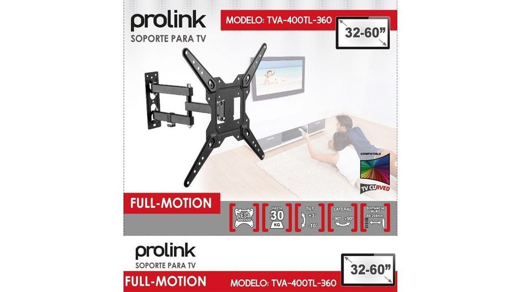 Soporte TV Brazo TVA-400TL-260 Prolink 23"-60"-6