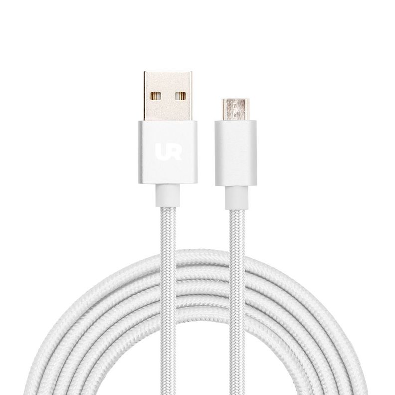 Cable Micro USB 2 Metros Blanco Urbano Labs-1