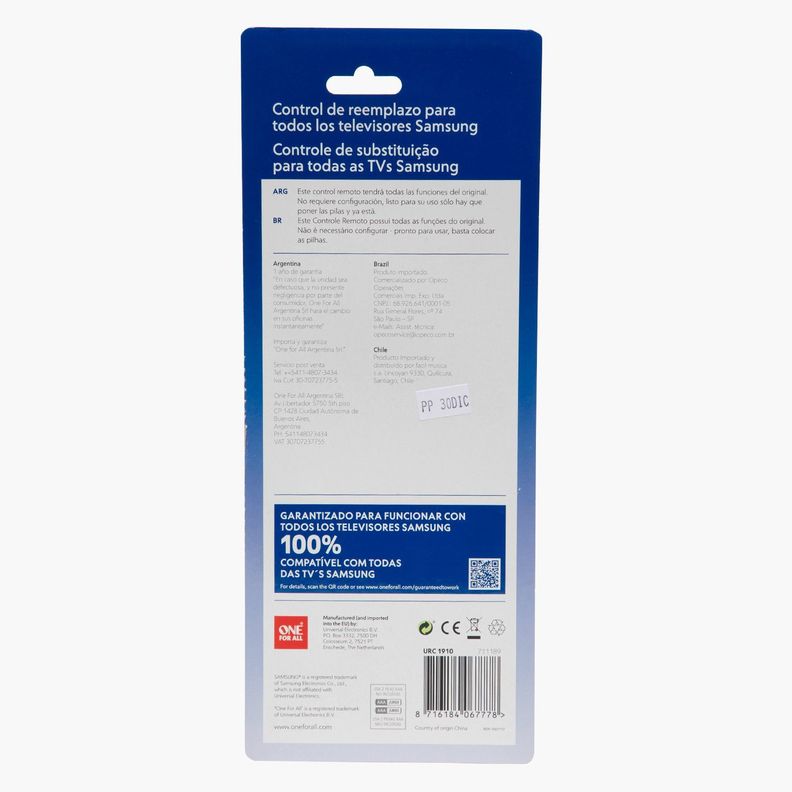 Control Remoto Universal Samsung URC1910-3