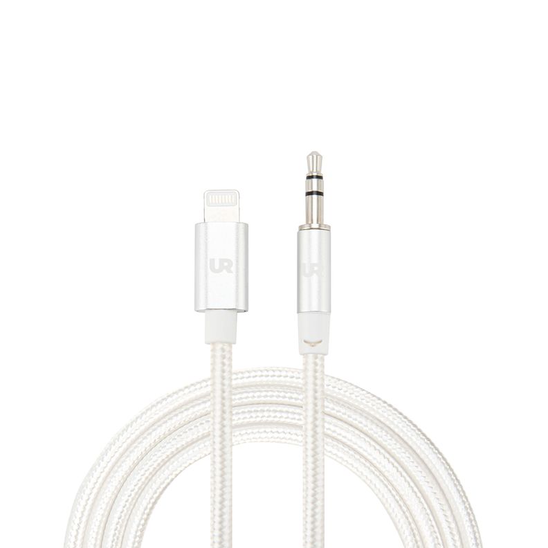 Cable Audio Auxiliar a Lightning Blanco 1 Metro Urbano Labs-0