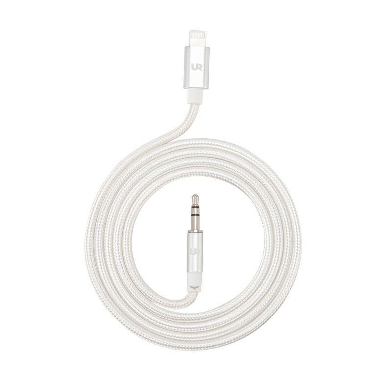 Cable Audio Auxiliar a Lightning Blanco 1 Metro Urbano Labs-2