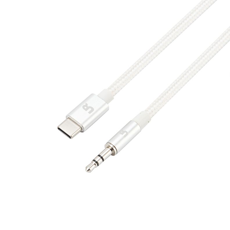 Cable Audio Auxiliar a Tipo C Blanco 1 Metro Urbano Labs-0