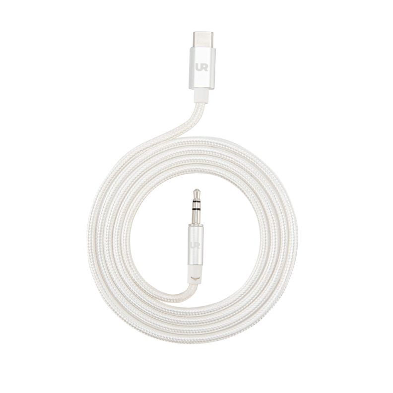 Cable Audio Auxiliar a Tipo C Blanco 1 Metro Urbano Labs-1
