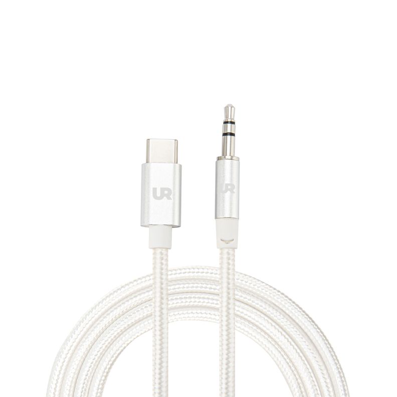Cable Audio Auxiliar a Tipo C Blanco 1 Metro Urbano Labs-2