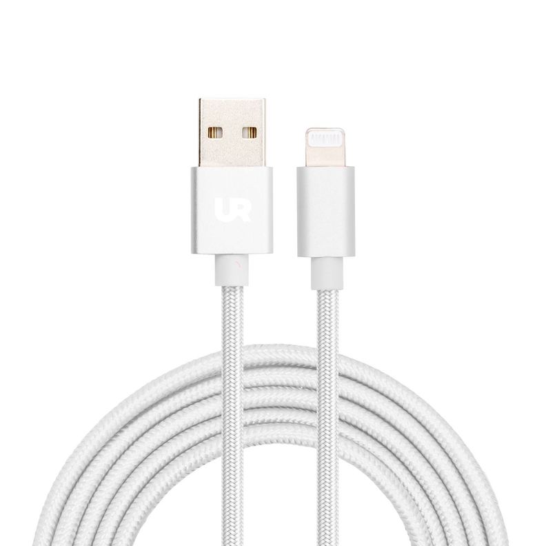 Cable Iphone Lightning Certificado 1 Metro Silver Urbano Labs-1