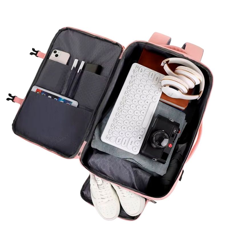Mochila De Viaje Cabina Avión Original Viral TikTok 40L - Impermeable, Unisex, Con USB y Compartimen-1