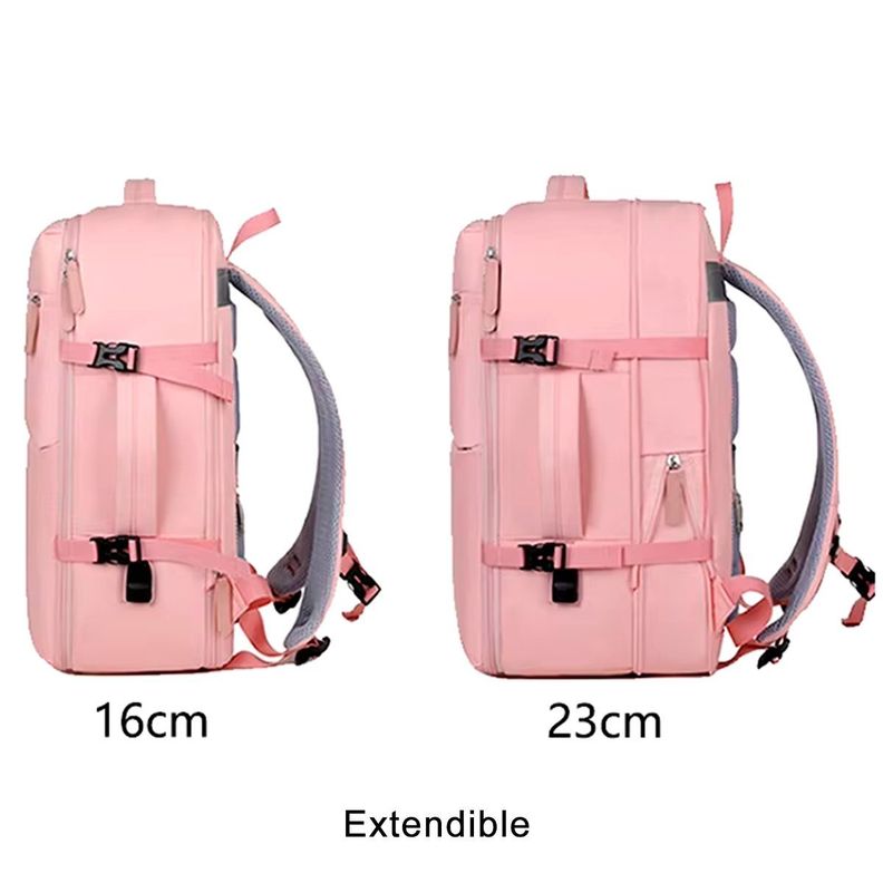 Mochila De Viaje Cabina Avión Original Viral TikTok 40L - Impermeable, Unisex, Con USB y Compartimen-4