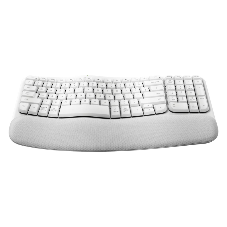 Teclado Wave Key RF Inalámbrico + Bluetooth QWERTY Español Blanco-1