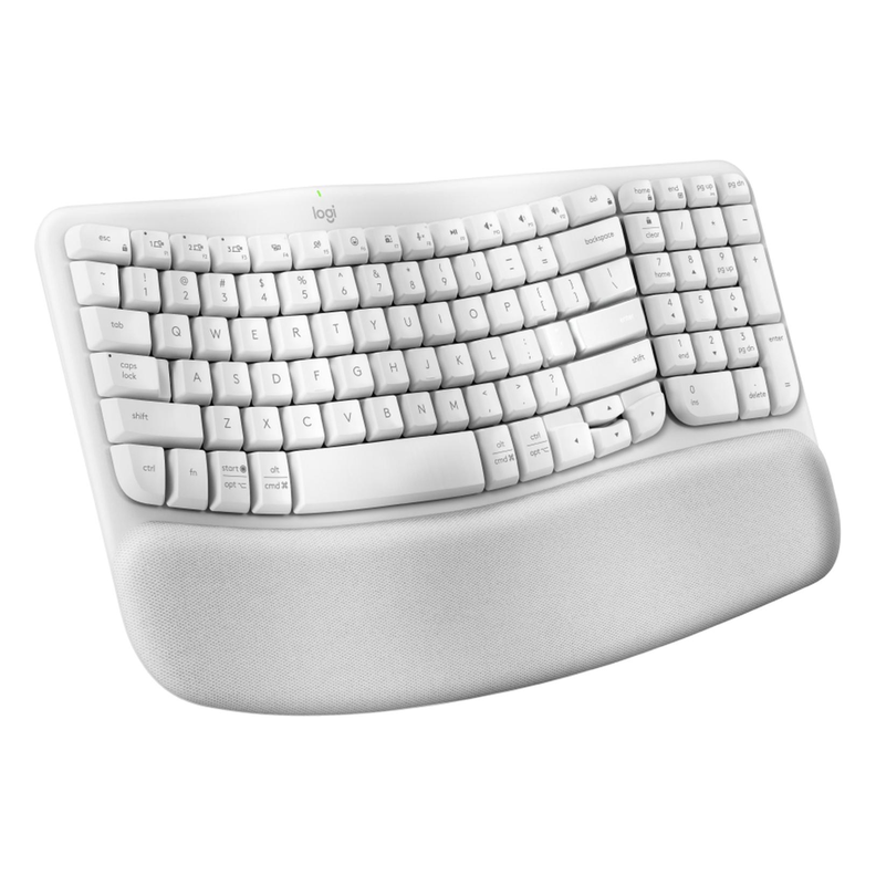 Teclado Wave Key RF Inalámbrico + Bluetooth QWERTY Español Blanco-2