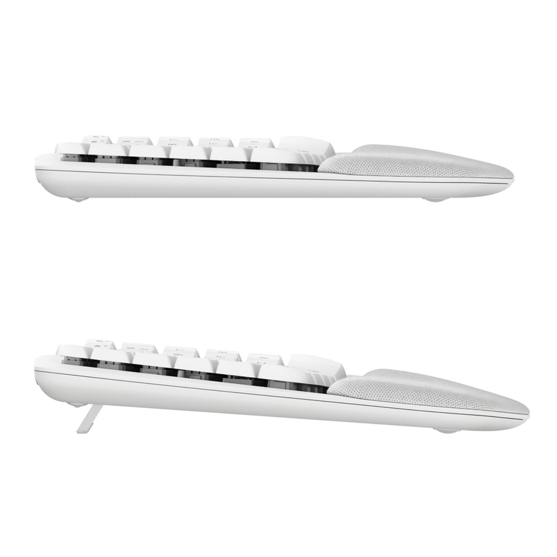Teclado Wave Key RF Inalámbrico + Bluetooth QWERTY Español Blanco-4