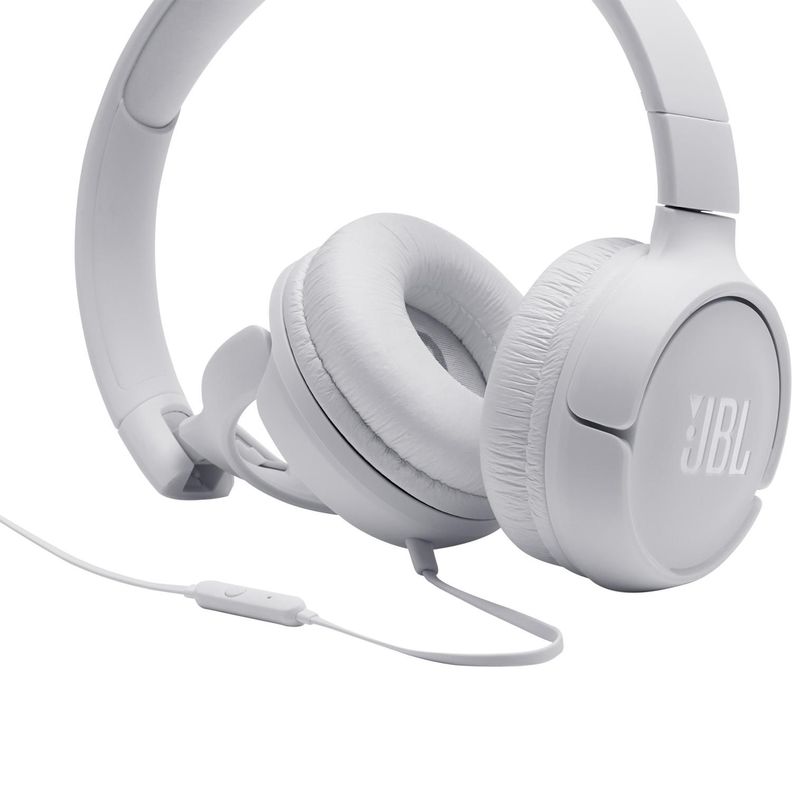 Audífonos Diadema c/Micrófono JBL Tune 500 Alámbrico Blanco-4