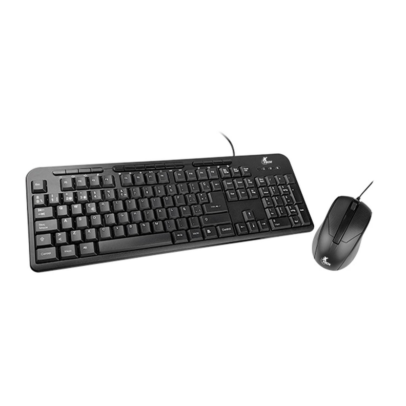 Kit Teclado y Mouse USB QWERTY Español Negro-0