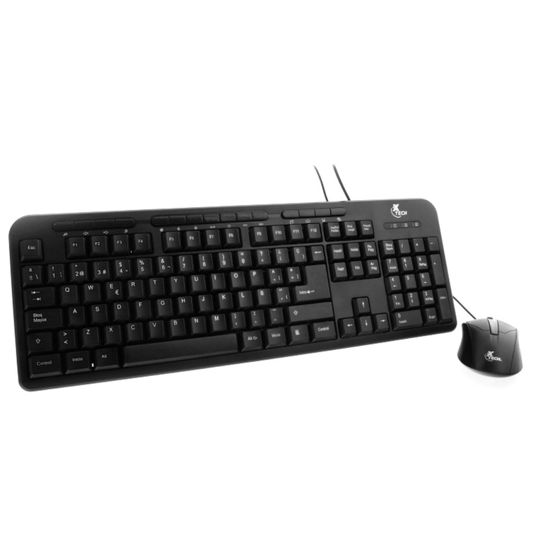 Kit Teclado y Mouse USB QWERTY Español Negro-1