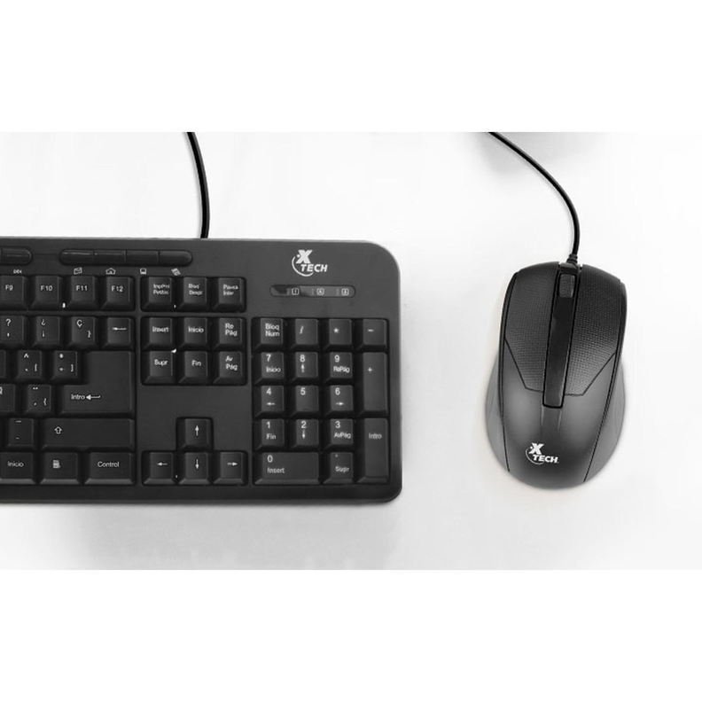 Kit Teclado y Mouse USB QWERTY Español Negro-2