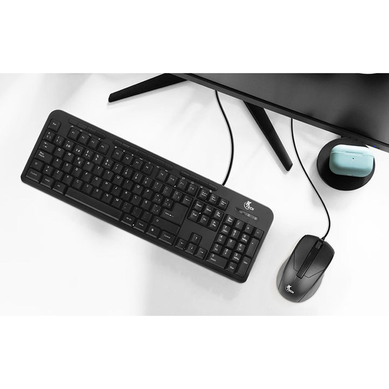 Kit Teclado y Mouse USB QWERTY Español Negro-3