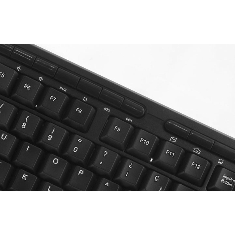 Kit Teclado y Mouse USB QWERTY Español Negro-4