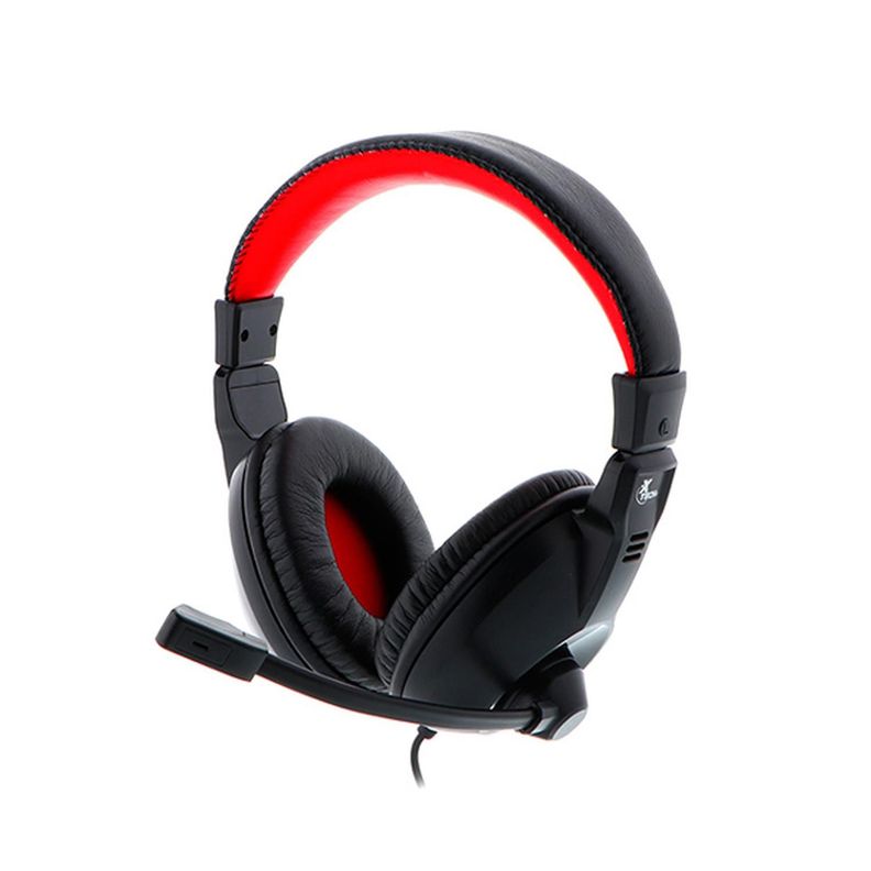 Audífonos Diadema Gamer Xtech XTH-500 Alámbrico Negro, Rojo-0