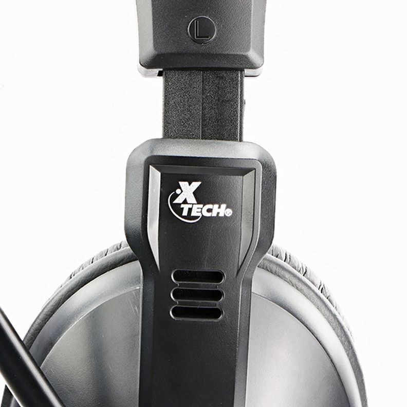 Audífonos Diadema Gamer Xtech XTH-500 Alámbrico Negro, Rojo-2