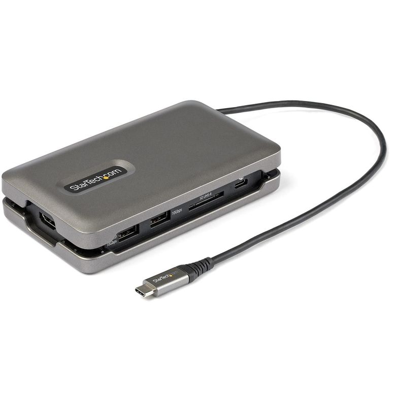 Mini Docking Station USB-C a HDMI 2.0 4K SD/MicroSD GbE 2 Puertos USB-0