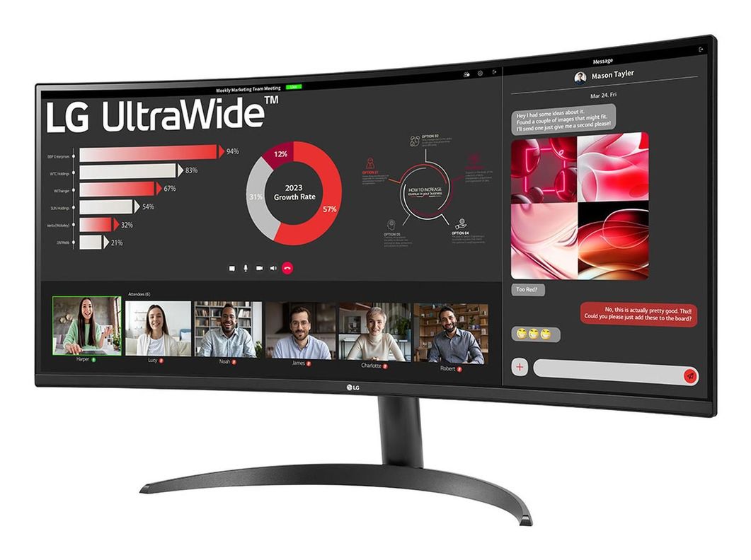 Monitor Curvo LG UltraWide 34WR50QC-B WQHD 34"-1