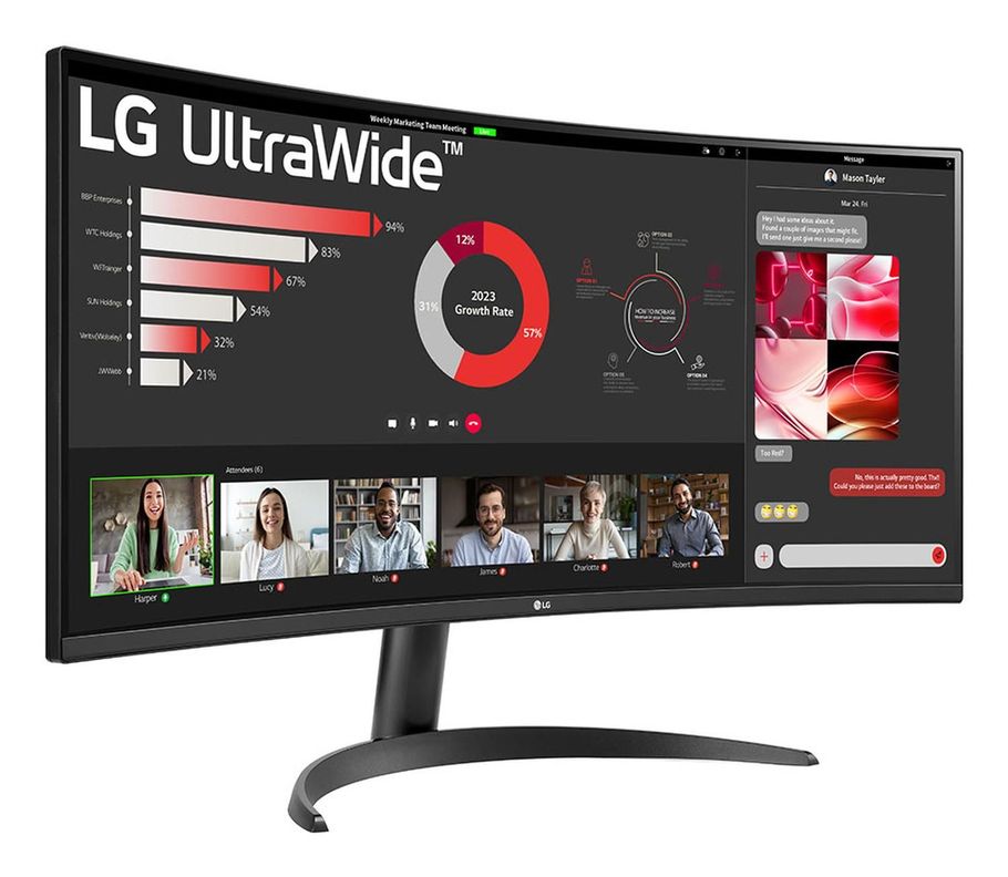 Monitor Curvo LG UltraWide 34WR50QC-B WQHD 34"-3