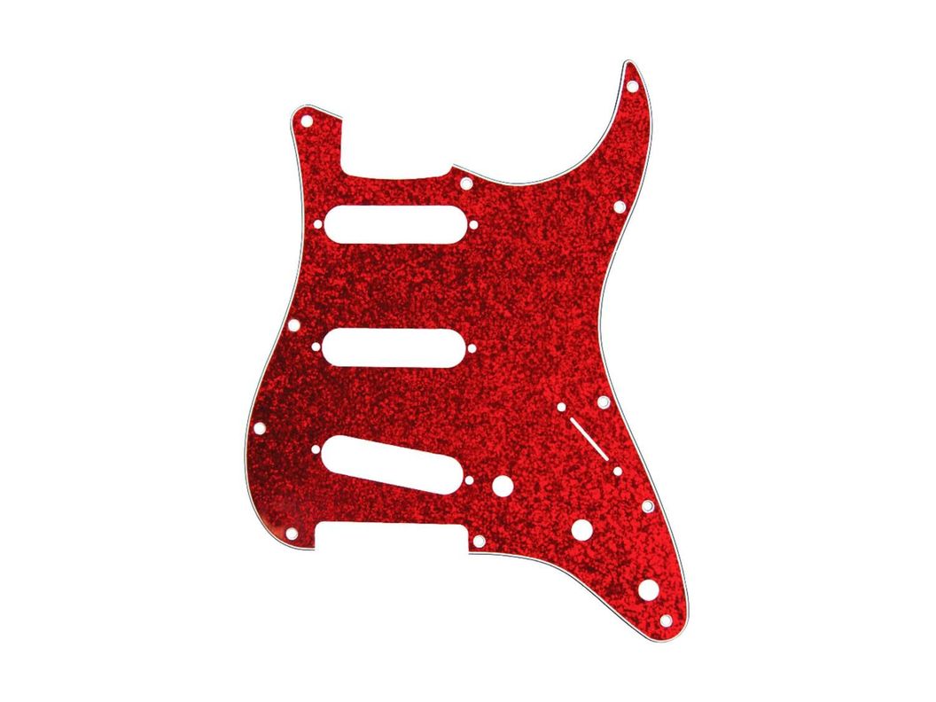 Pickguard para Guitarra Eléctrica Strato Strat - red sparkle-0