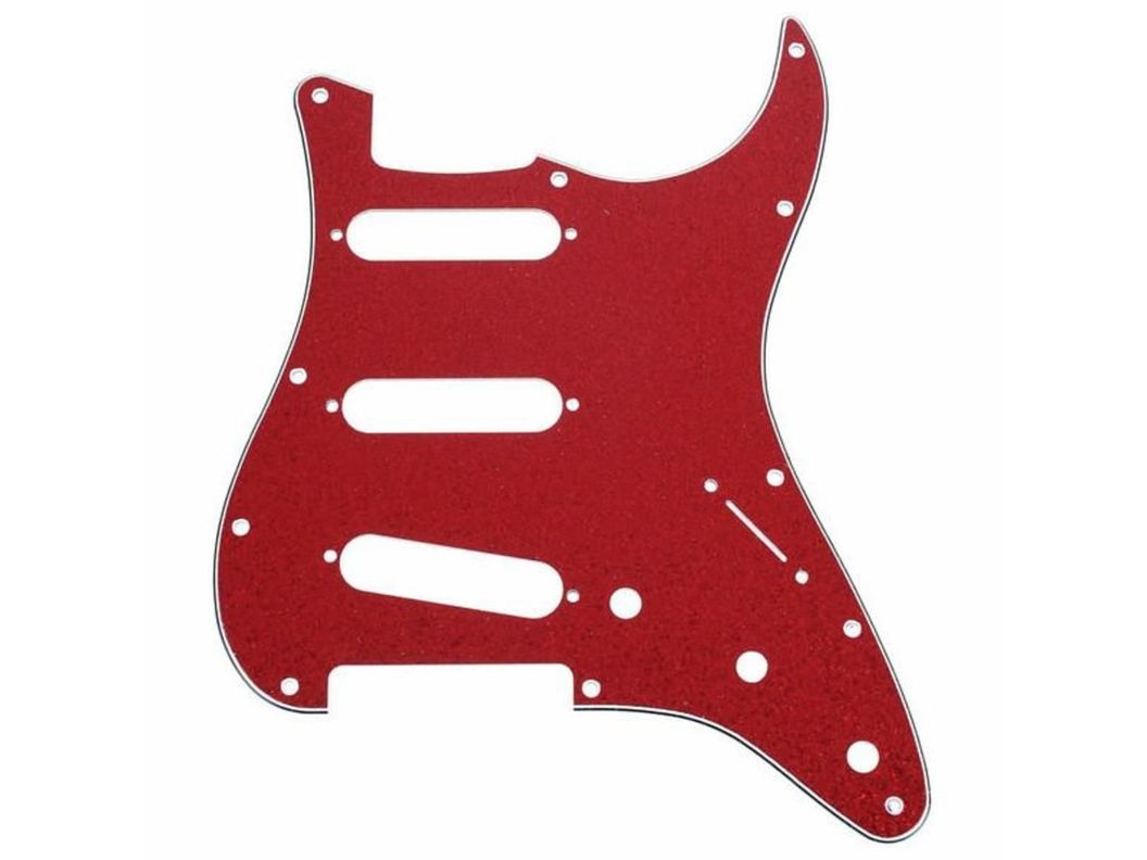 Pickguard para Guitarra Eléctrica Strato Strat - red sparkle-1
