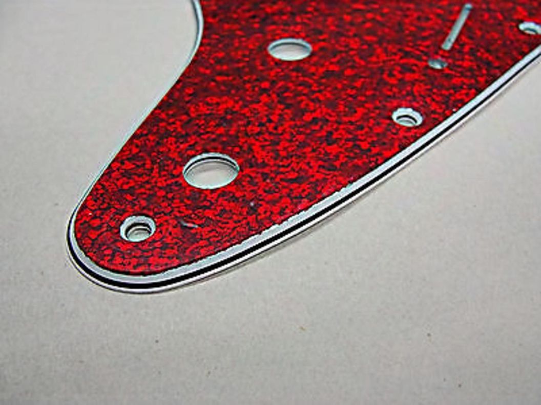 Pickguard para Guitarra Eléctrica Strato Strat - red sparkle-2